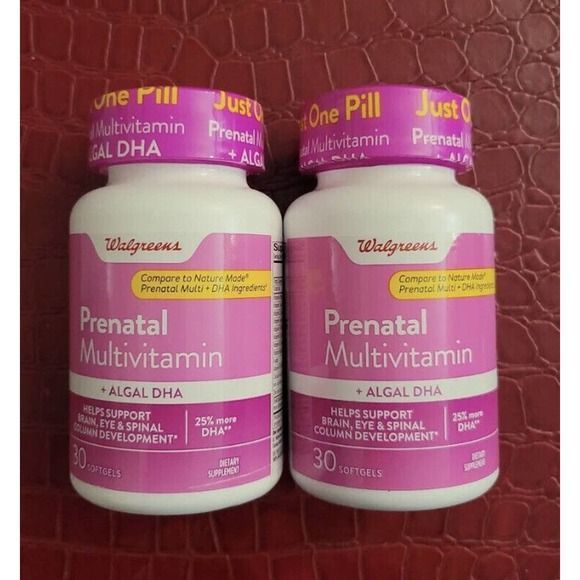 Walgreens Bags Lot Of 2 Walgreens Prenatal Multivitamin Algal Dha 3
